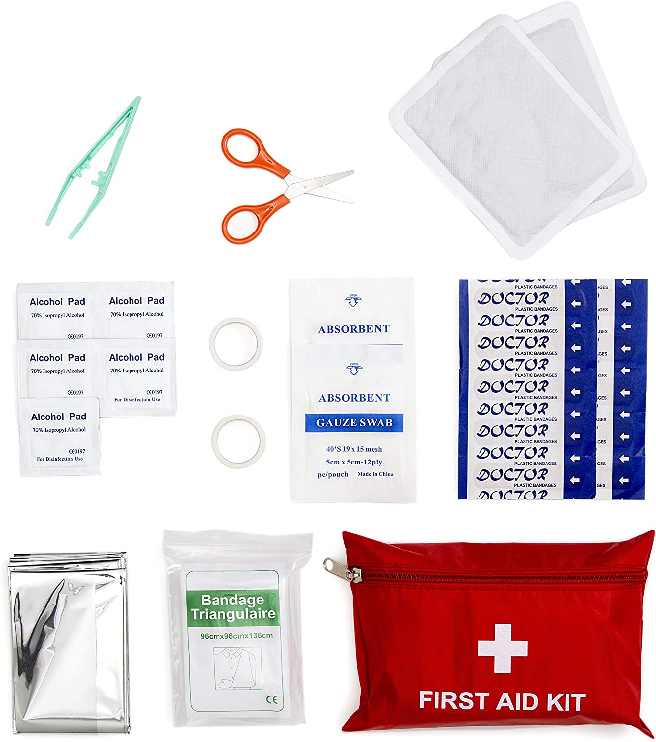 Car Roadside Assistance Emergency Kit Set 13 Items