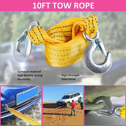 Car Emergency Kit Roadside Assistance Kit- Jumper Cables Tools