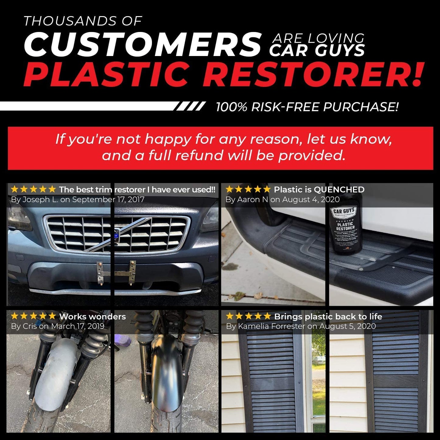 Car Guys Plastic Restorer Ultimate Solution for Bringing Rubbery