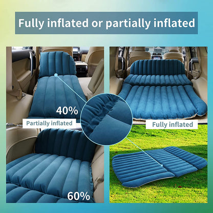 Car SUV Air Mattress Thickened Flocking Travel Camping Beds