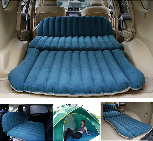 Car SUV Air Mattress Thickened Flocking Travel Camping Beds