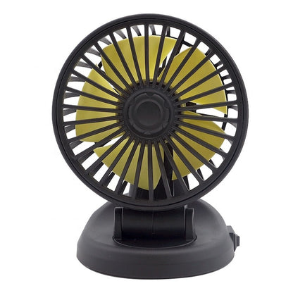 Mini Car Fan USB Rechargeable Shaking Head Folded
