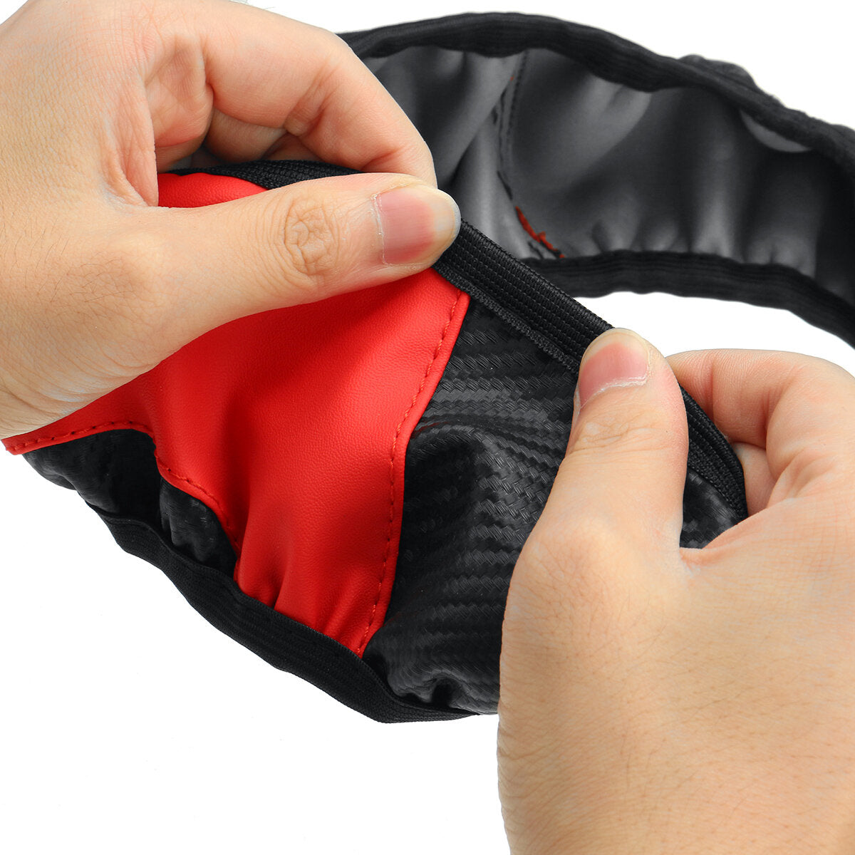 Car Carbon Fiber Steering Wheel Cover Anti-slip Protector