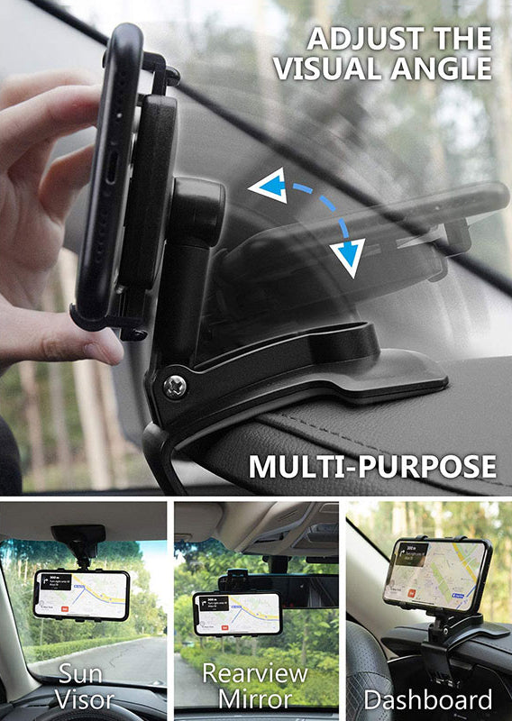 Universal 360° Rotatable Car Dashboard  Rear View Mobile Phone Holder Stand