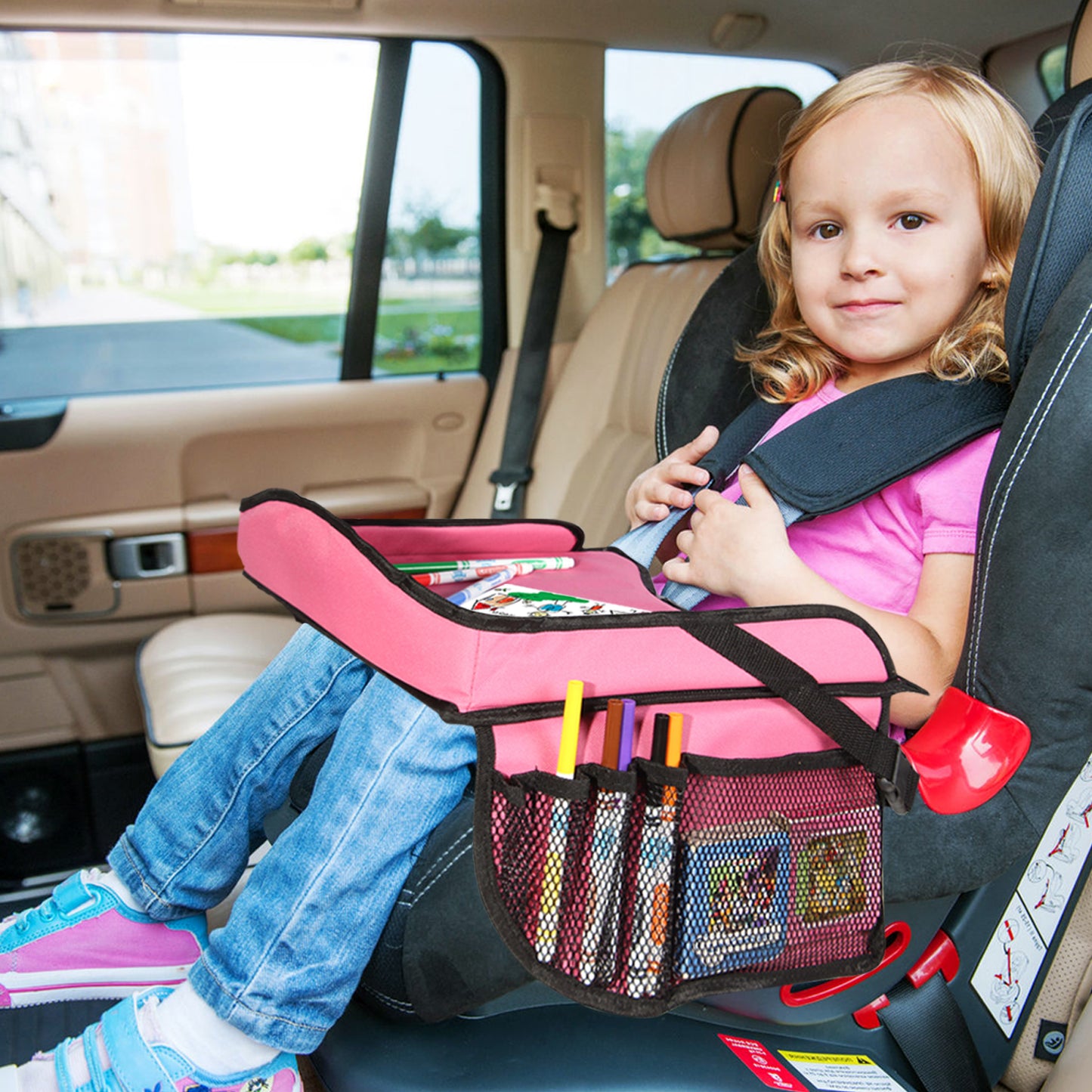 Toddler Kid Gear Car Seat Travel Tray Storage Pocket Organizer