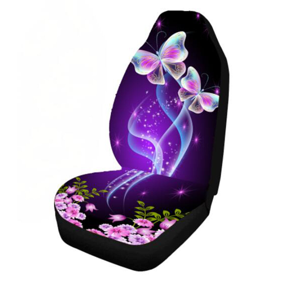 Universal Car Seat Cushion Purple Butterfly Covers