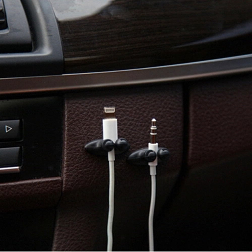 Car Charger Line USB Cable Clip Sticker For Toyota Corolla Avensis Yaris Rav4 8 Pcs