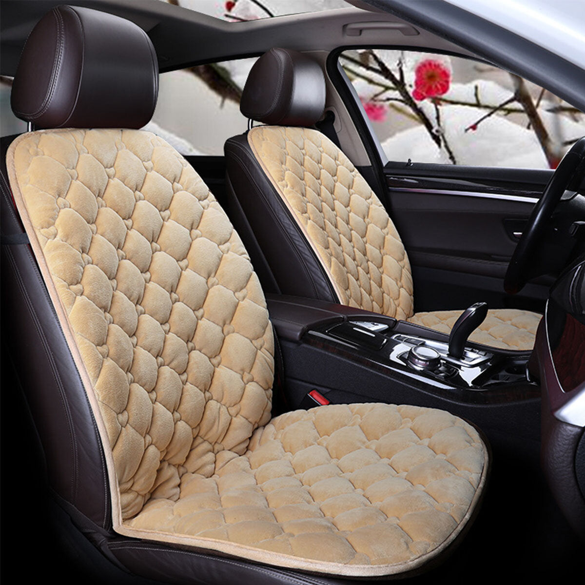Car Warm Seat Cushion Winter Plush Comfortable Universal Pad