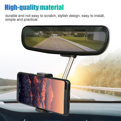 Car Rearview Mirror Mount Phone Holder 360° Rotation Universal for Smartphone