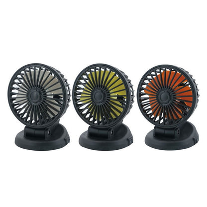 Mini Car Fan USB Rechargeable Shaking Head Folded
