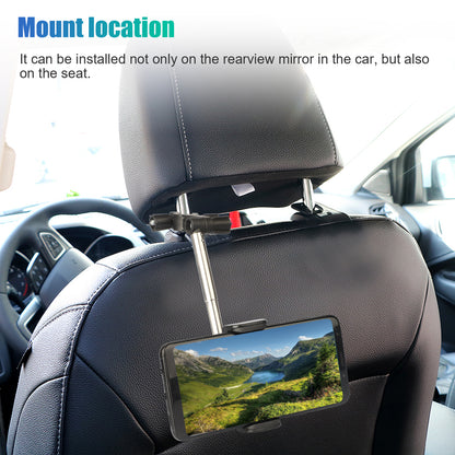 Car Rearview Mirror Mount Phone Holder 360° Rotation Universal for Smartphone