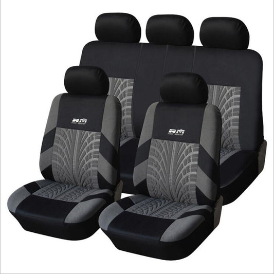 Car Seat Cover Suitable Most Protectors with Tire Track 9 Pcs