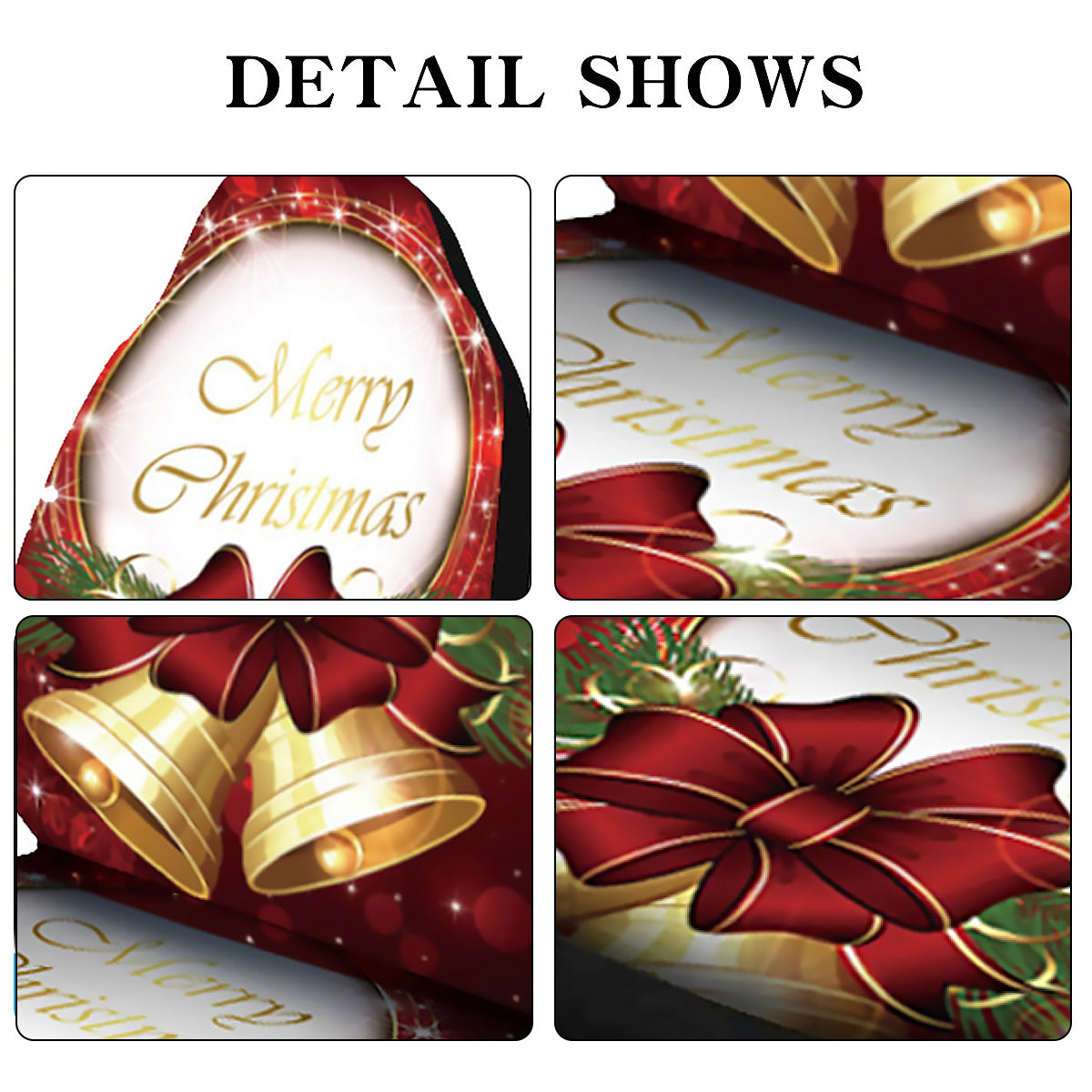 Car Christmas Seat Cushion Cover Protector Universal Fit 7 Pcs