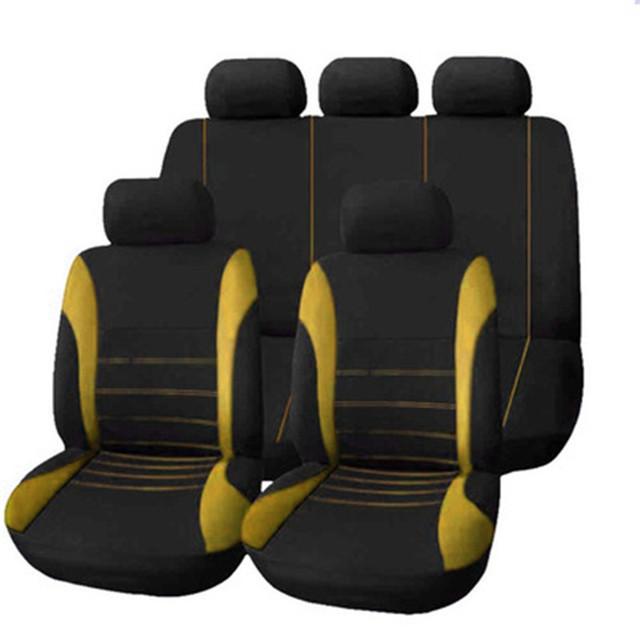 Universal Fit Car Seat Cover Suitable Most Protectors with Tire Track 9 Pcs