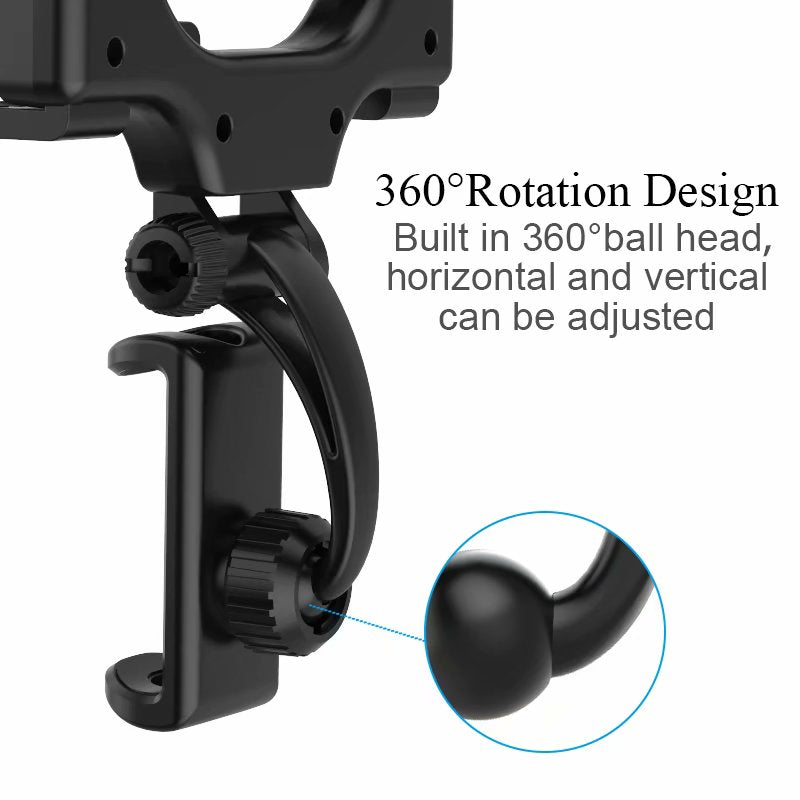 Car Mount Rearview Mirror Phone Holder Stands Adjustable 360° Rotation For Universal Phone