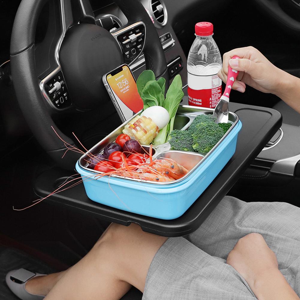 Car Steering Table Board Laptop Eating Drinking Adjustable Tray Organizer