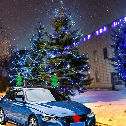 Cars Holiday Car Reindeer Green Antlers Christmas Pedants
