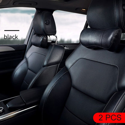 Car Seat Headrest Cushion Universal 3D Memory Foam Warm PU Leather