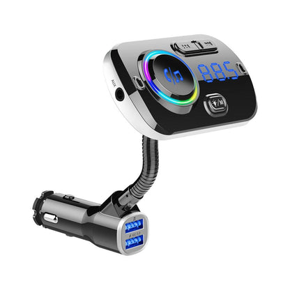 Bluetooth Compatible Car Wireless Transmitter LED USB Charger