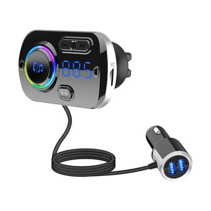 Bluetooth Compatible Car Wireless Transmitter LED USB Charger
