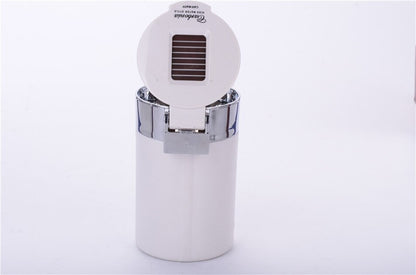 Car Ashtray Portable LED Universal Carbon Fiber Cigarette Cylinder Organizer