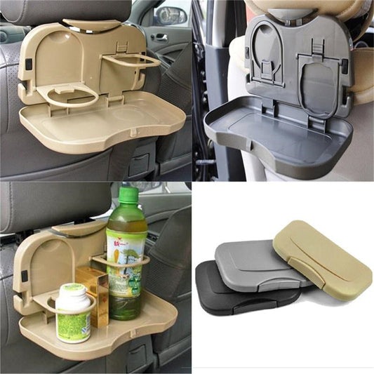 Car Folding Table Back Seat Storage Organizer Food Cup Holder Stand Desk