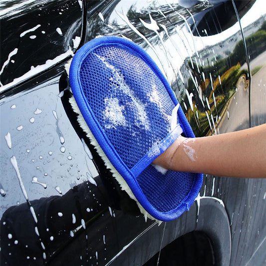 Car Styling Wool Soft Car Washing Gloves Cleaning Brush Washer Care