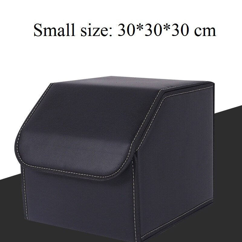 Auto Car Boot Organzier Trunk Storage PU Leather Bag For Save Space