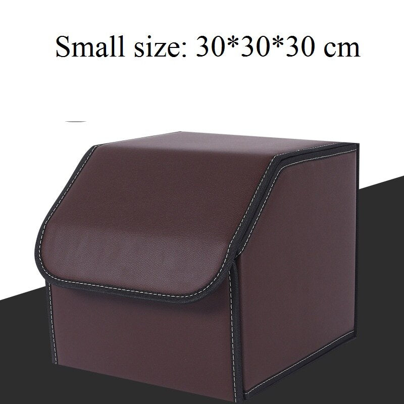 Auto Car Boot Organzier Trunk Storage PU Leather Bag For Save Space
