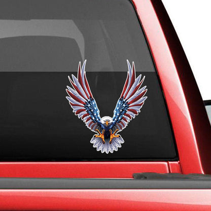 Auto Car Decal Flying Hawk Truck USA Eagle PET Flag Sticker Hood Decals