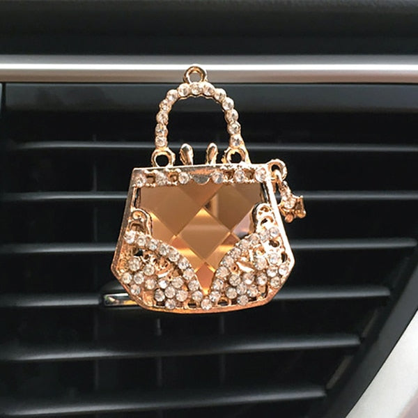 Auto Decor Diamond Purse Car Air Freshener Outlet Perfume Clip Car Scent Diffuser