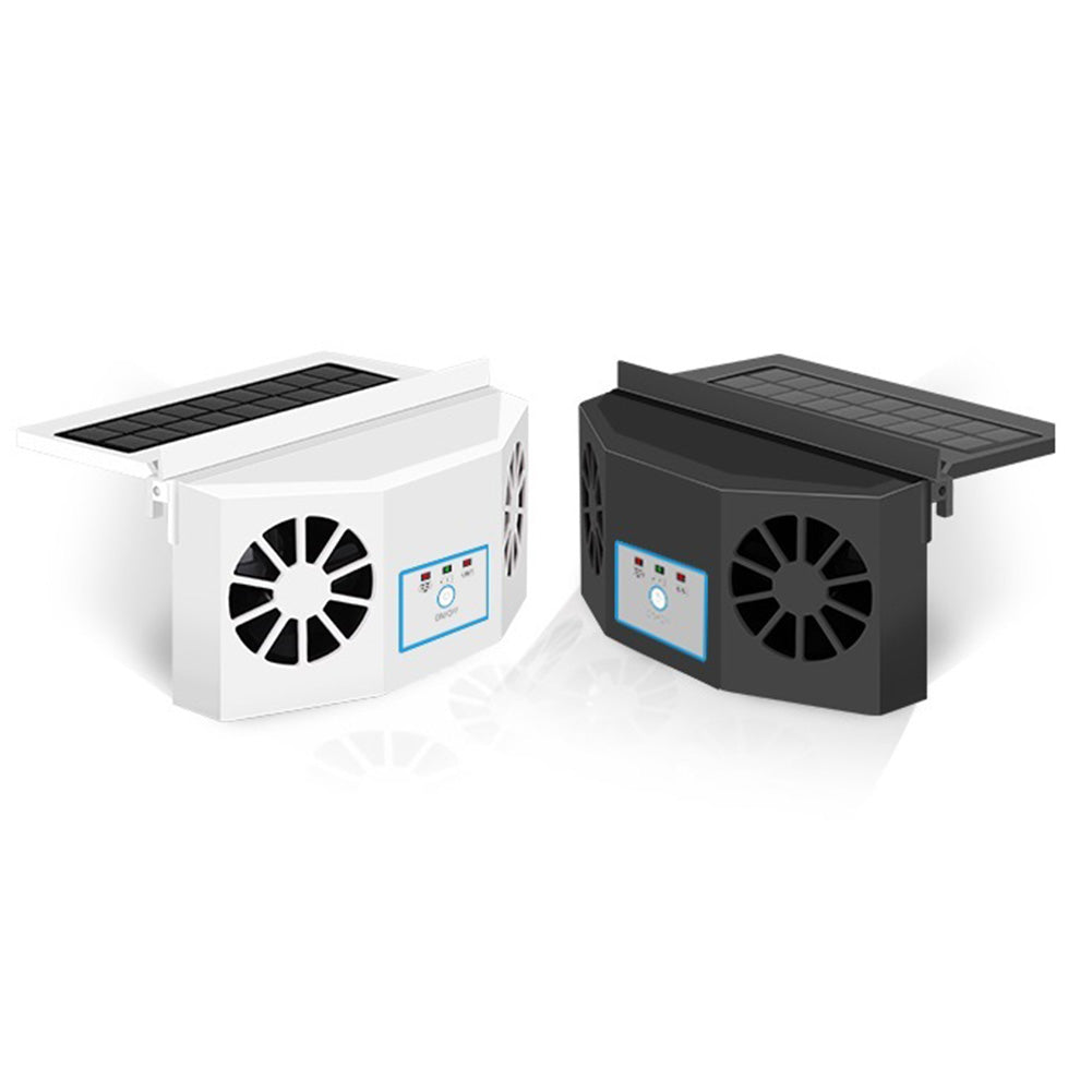 Car Exhaust Fan Solar USB Dual Charging Air Ventilation Cooling Electrical Appliances