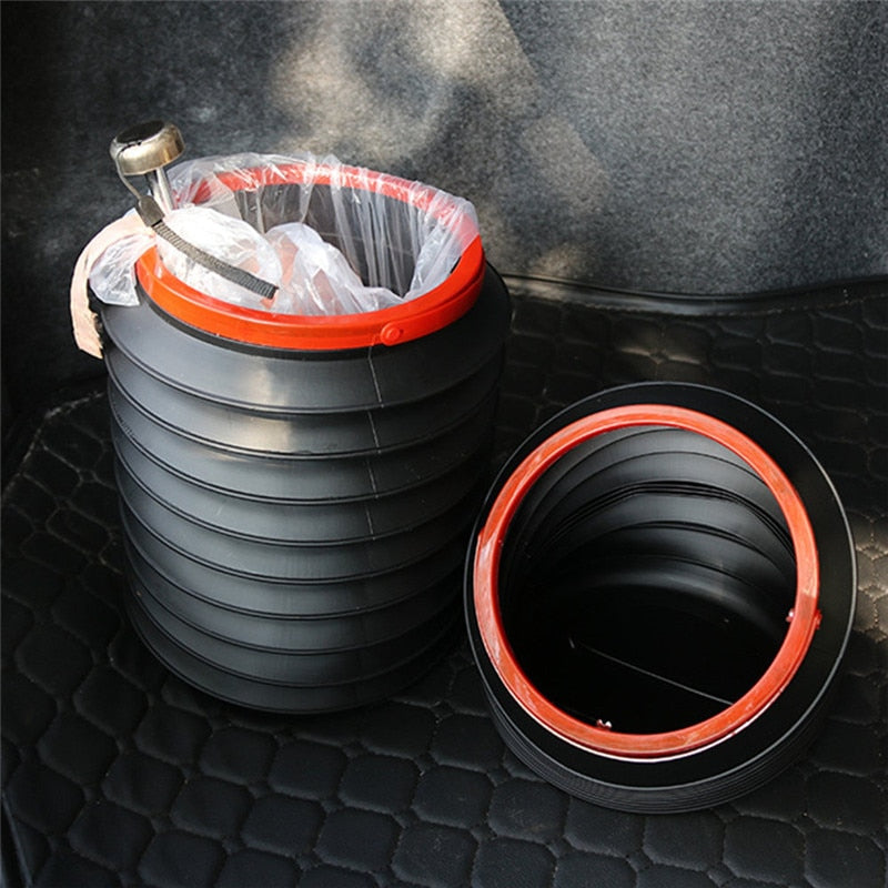 Auto Barrel Foldable Trash Wash Storage For Universal Cars