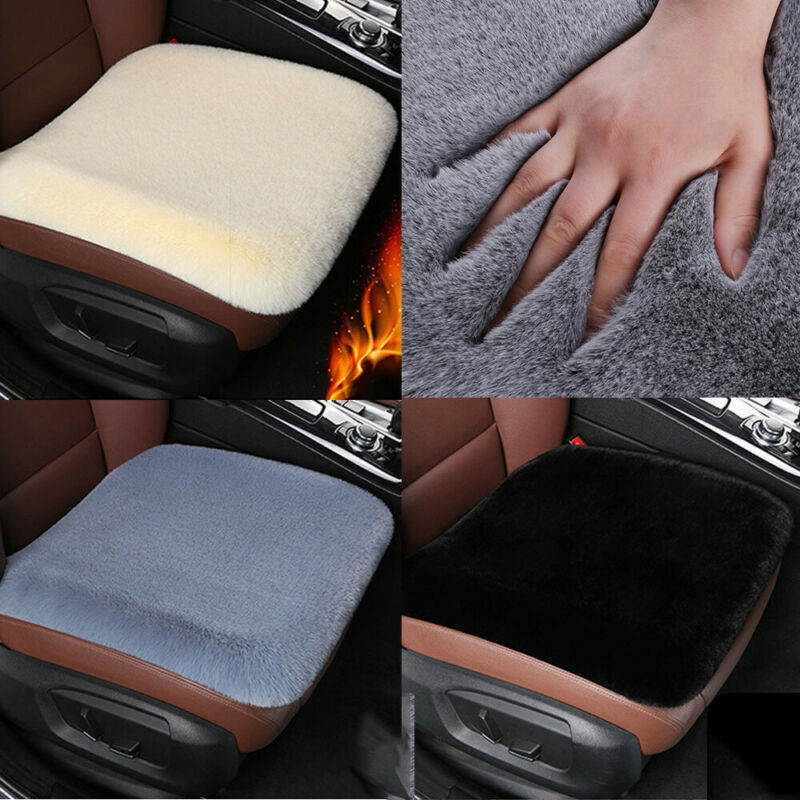 Car Seat Cover Luxury Sheep Skin Universal Plush Thickened Cushion