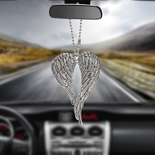 Car Pendant Angel Wing Rearview Mirror Hanging Charm Ornaments