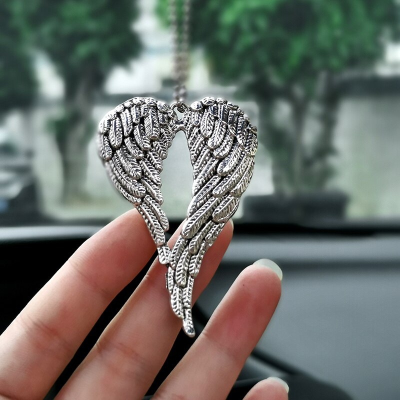Car Pendant Angel Wing Rearview Mirror Hanging Charm Ornaments