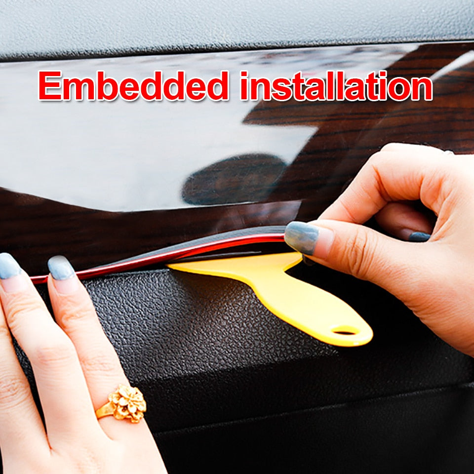 Car Styling Universal Flexible Moulding Trim Strips Decoration 5M/pcs