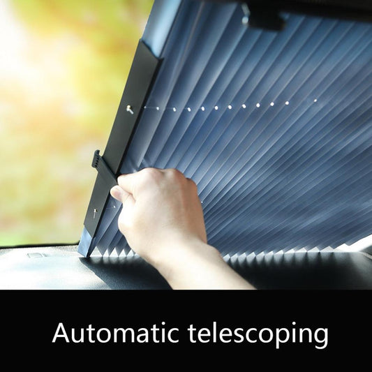 Car Sun Automatic Retractable Insulation Front Gear Cover Summer Sunshade
