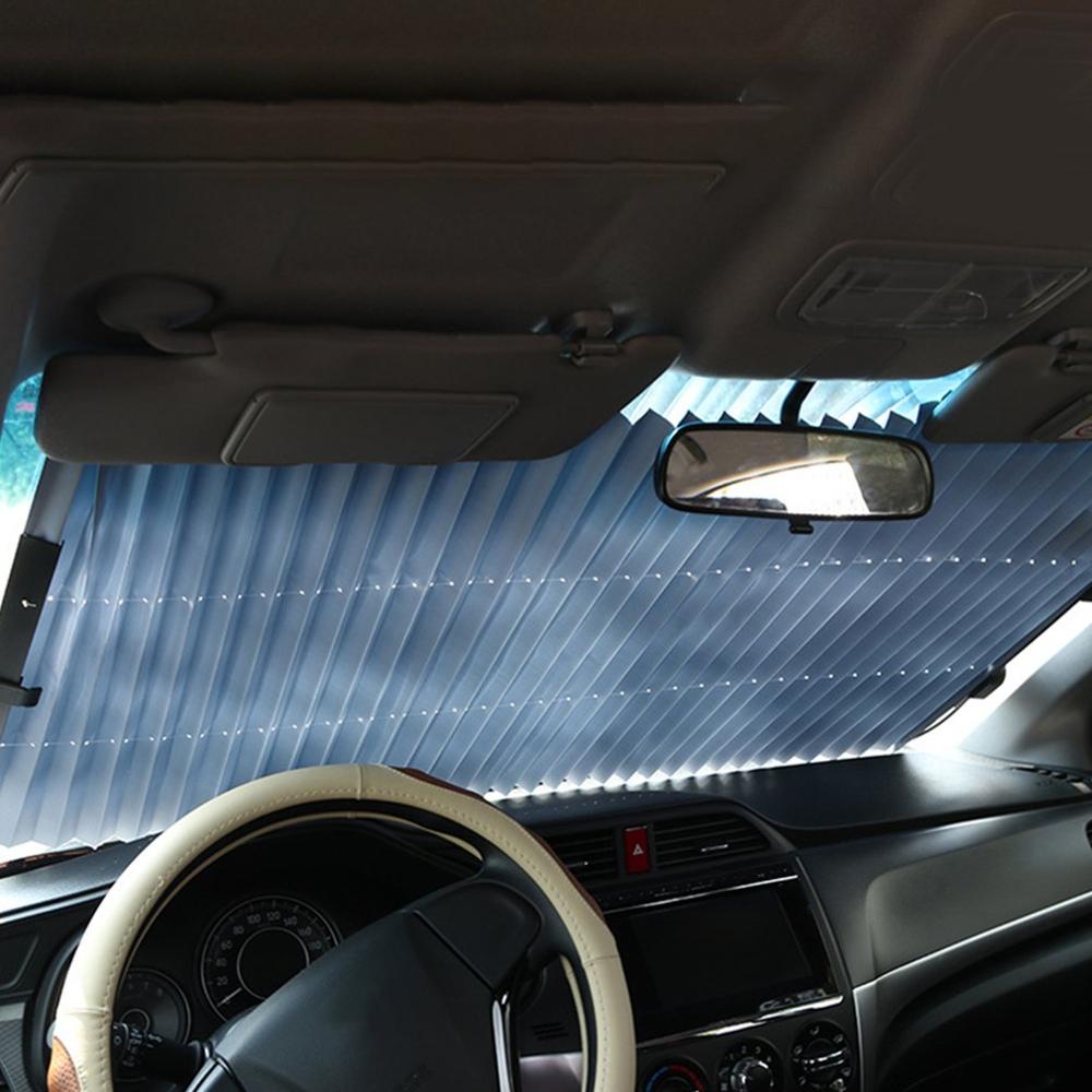 Car Sun Automatic Retractable Insulation Front Gear Cover Summer Sunshade