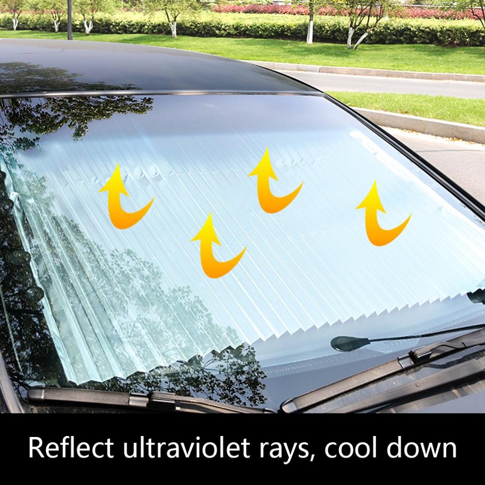 Car Sun Automatic Retractable Insulation Front Gear Cover Summer Sunshade