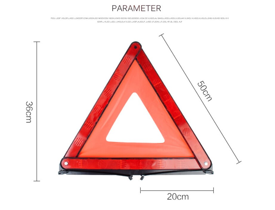 Car Triangle Warning Parking Sign Folding Triangle Sign – dearmotor