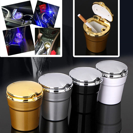 Car Ashtray Truck Metal Detachable Cigarette Smoke Cylinder Organizer