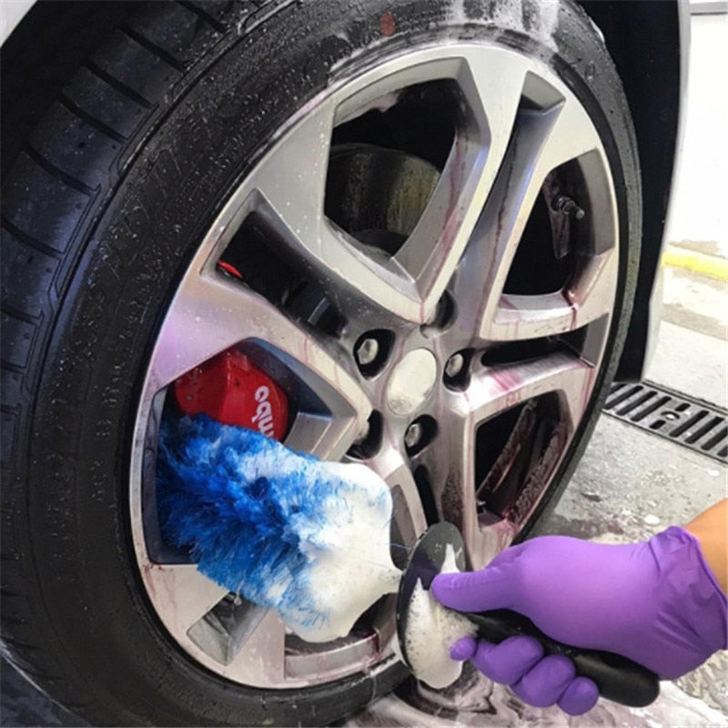 Car Wheel Wash Brush Plastic Handle Vehicle Cleaning Brush