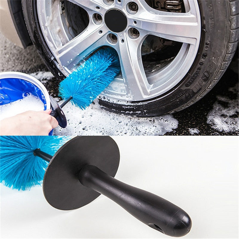 Car Wheel Wash Brush Plastic Handle Vehicle Cleaning Brush