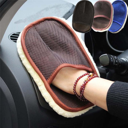 Car Clean Wool Cashmere Washing Gloves  For Kia Vesta VW POLO Ford Focus