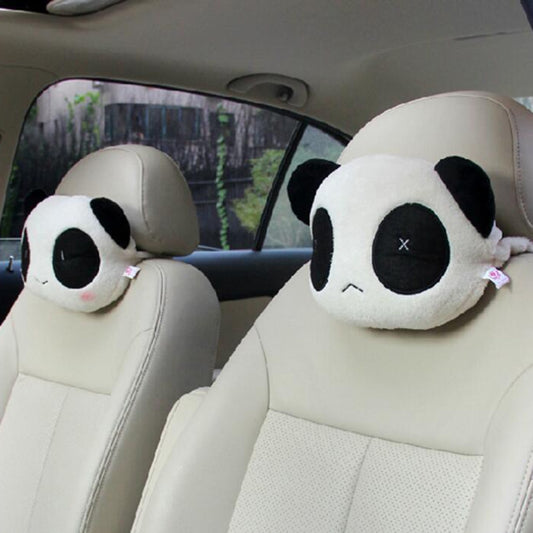 Auto Waist Headrest Seat Cute Panda Plush Neck Rest