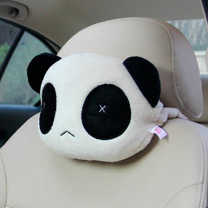 Auto Waist Headrest Seat Cute Panda Plush Neck Rest