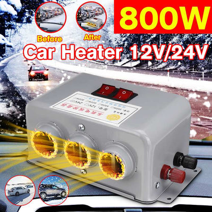 Car Truck Electrics Heating Dual Control 3 Hole 800W 12V/24V/48V