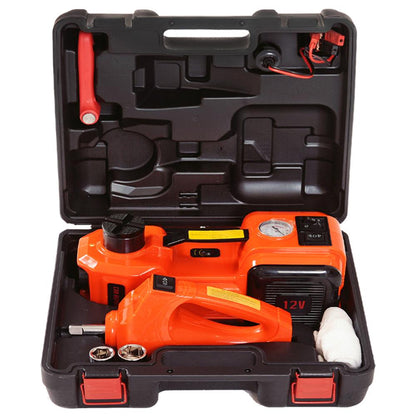 Electric Hydraulic Car Jacks with Impact Wrench &Tire Inflator Built-in LED Tools 5T 12V  3 In 1