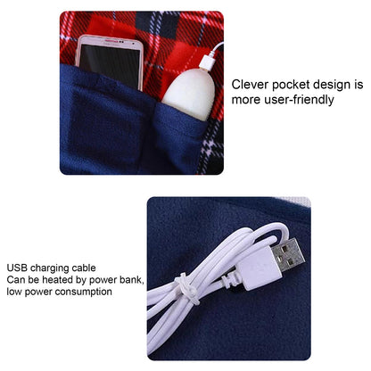 Electric Washable Warm Heating Blanket USB Recharging Heated Blankets Cushion
